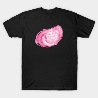 Full Pink Mer Moon T-Shirt